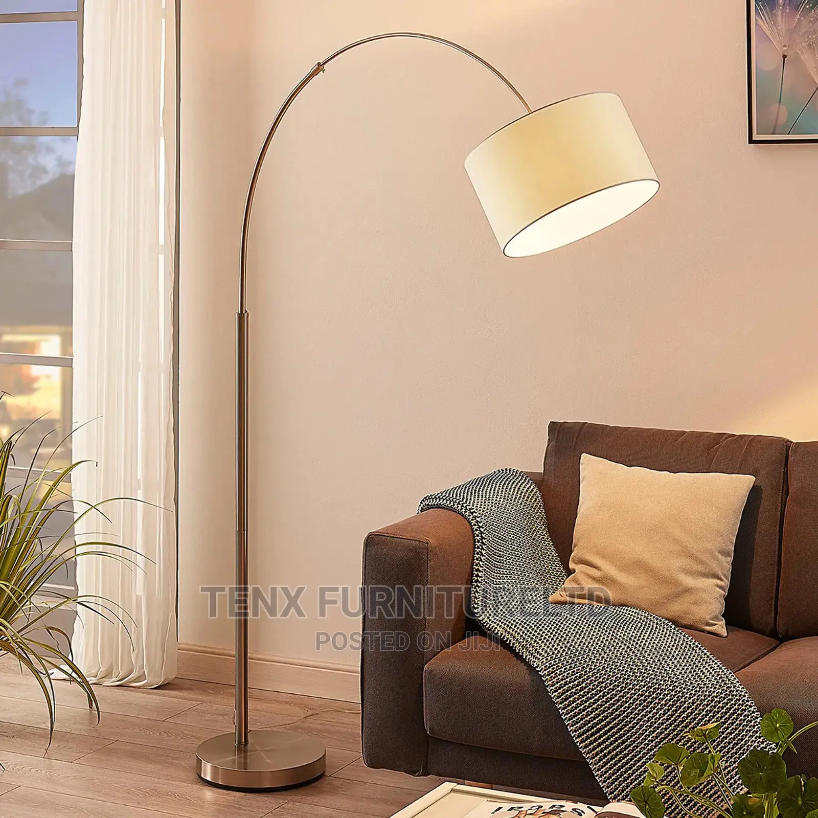 Floor Lamp ( Arched) WITH FABRIC