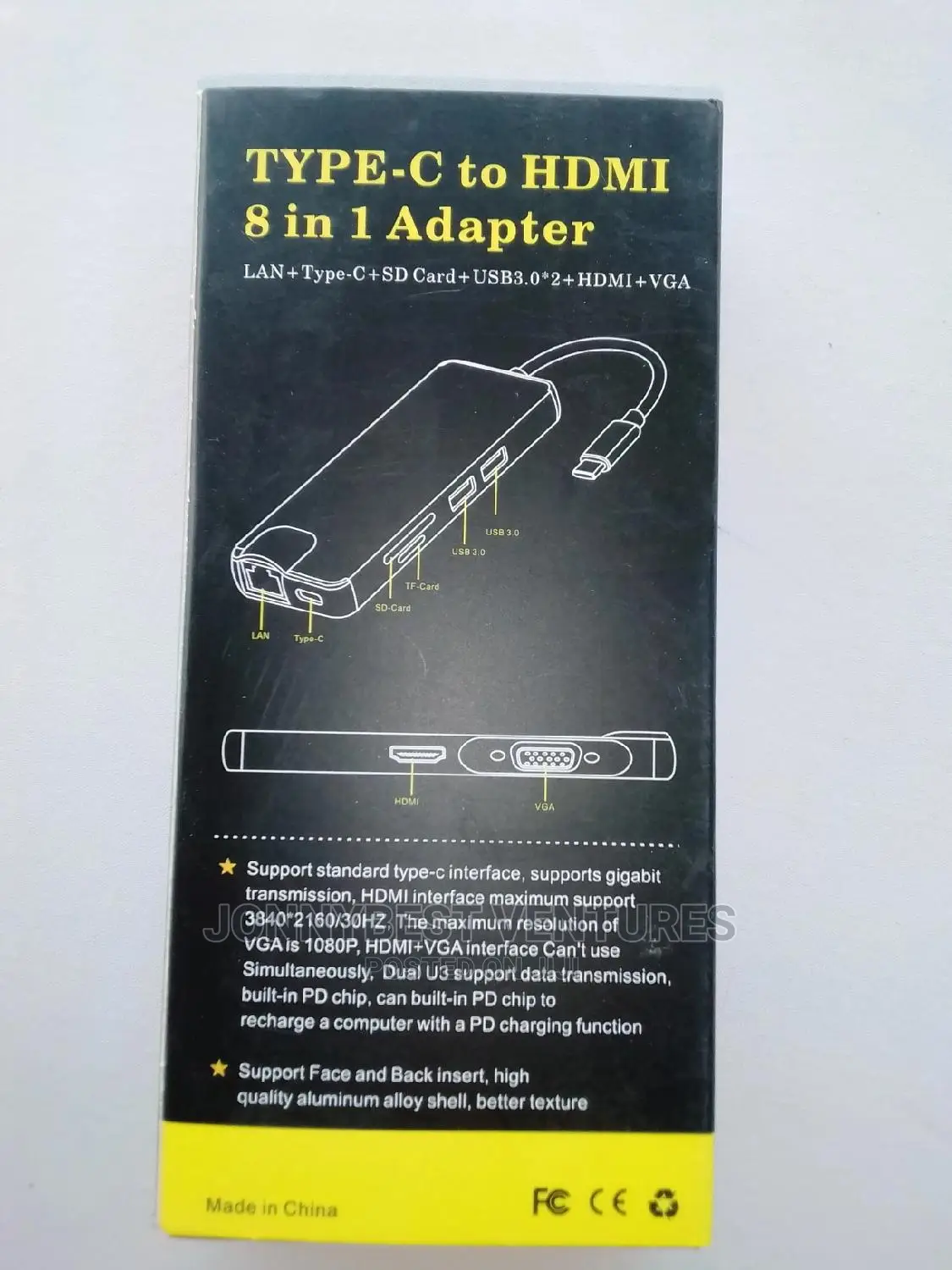 8in1 Type-C Docking Station With Vga Port