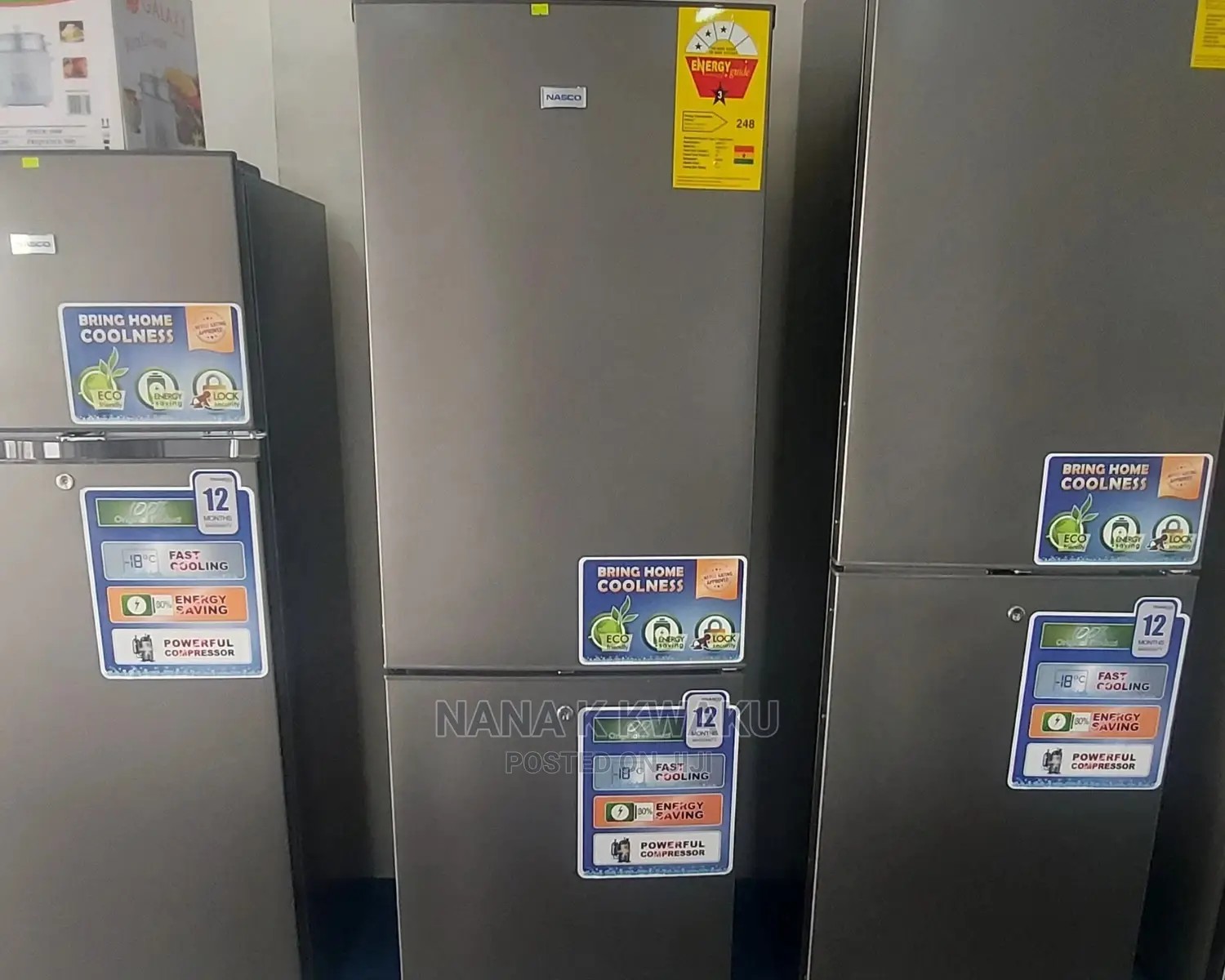 New_nasco Nasd2-27 Double Door Fridge With Bottom Freezer