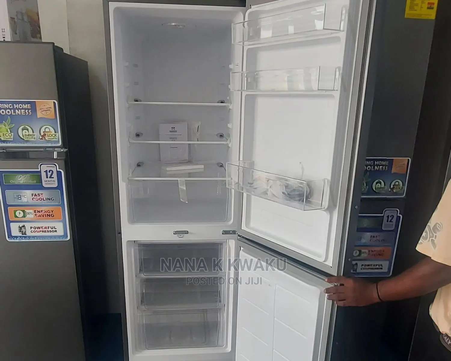 New_nasco Nasd2-27 Double Door Fridge With Bottom Freezer