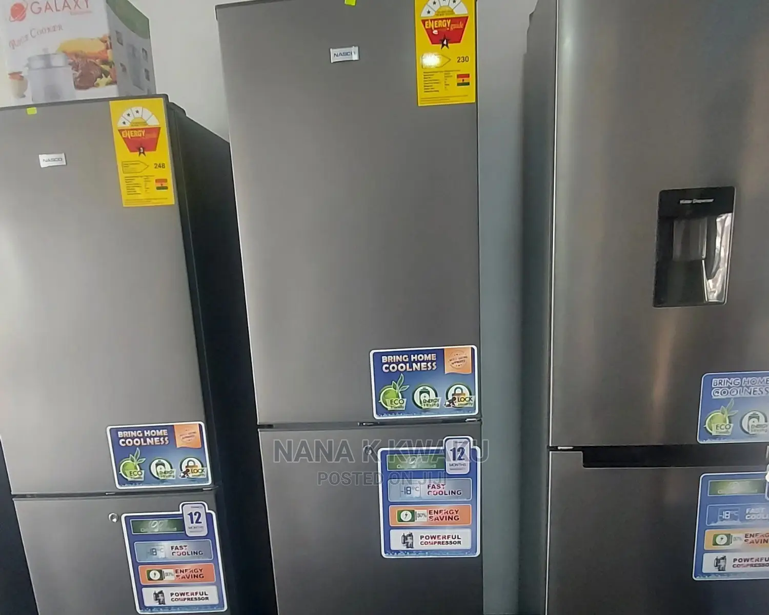 Nice_nasco Nasd2-30 Double Door Fridge With Bottom Freezer