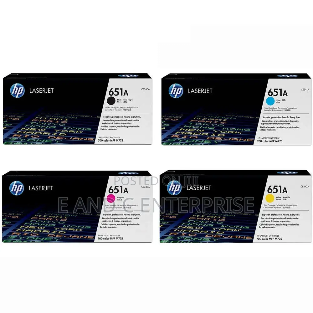 Hp Toner 651a All Colors Original