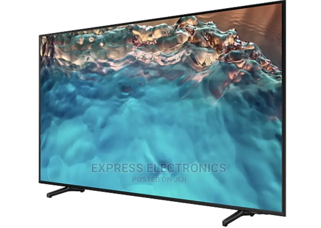 Diagonal Glossy Display Samsung 85”Bu8000 UHD +Hometheater
