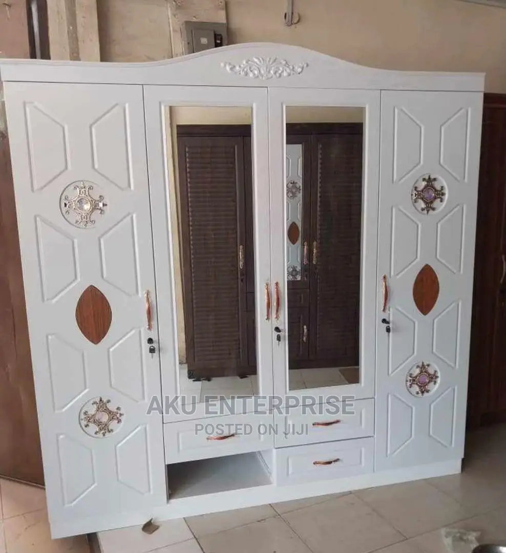 4 in 1 and 3 in 1 White Wood Wardrobe With Drawers