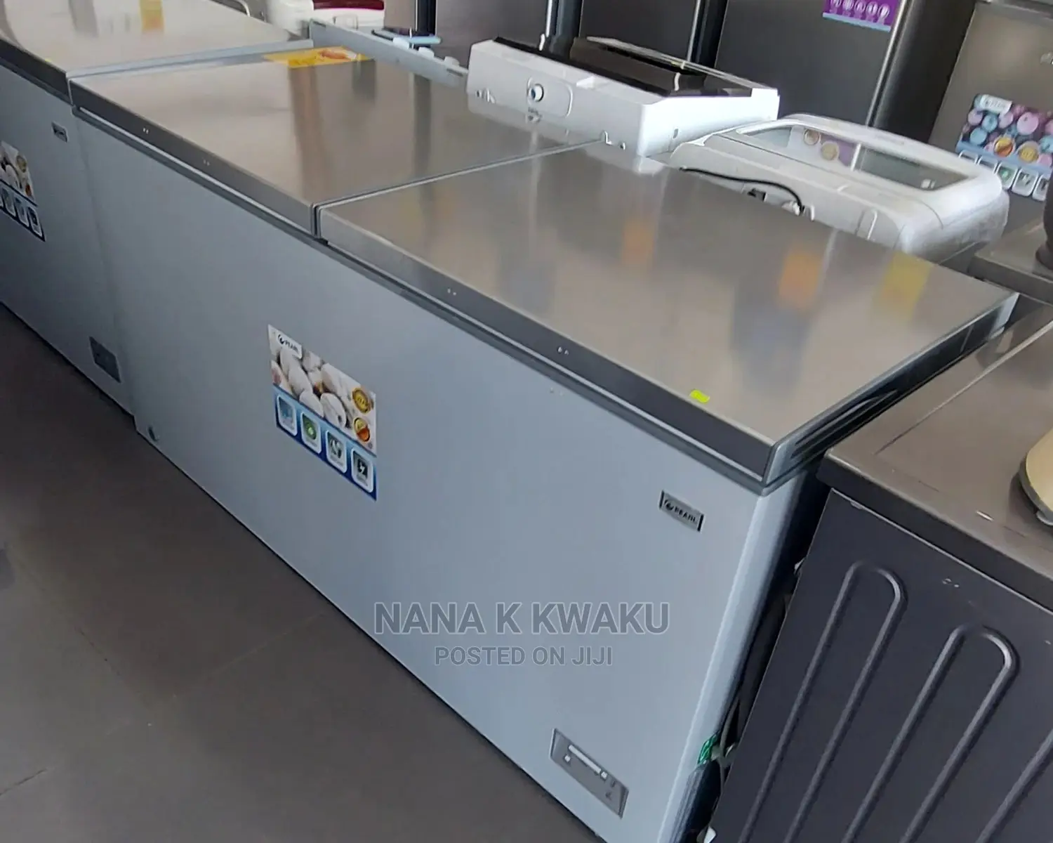 Pearl Pcf610 Double Door Freezer Silver