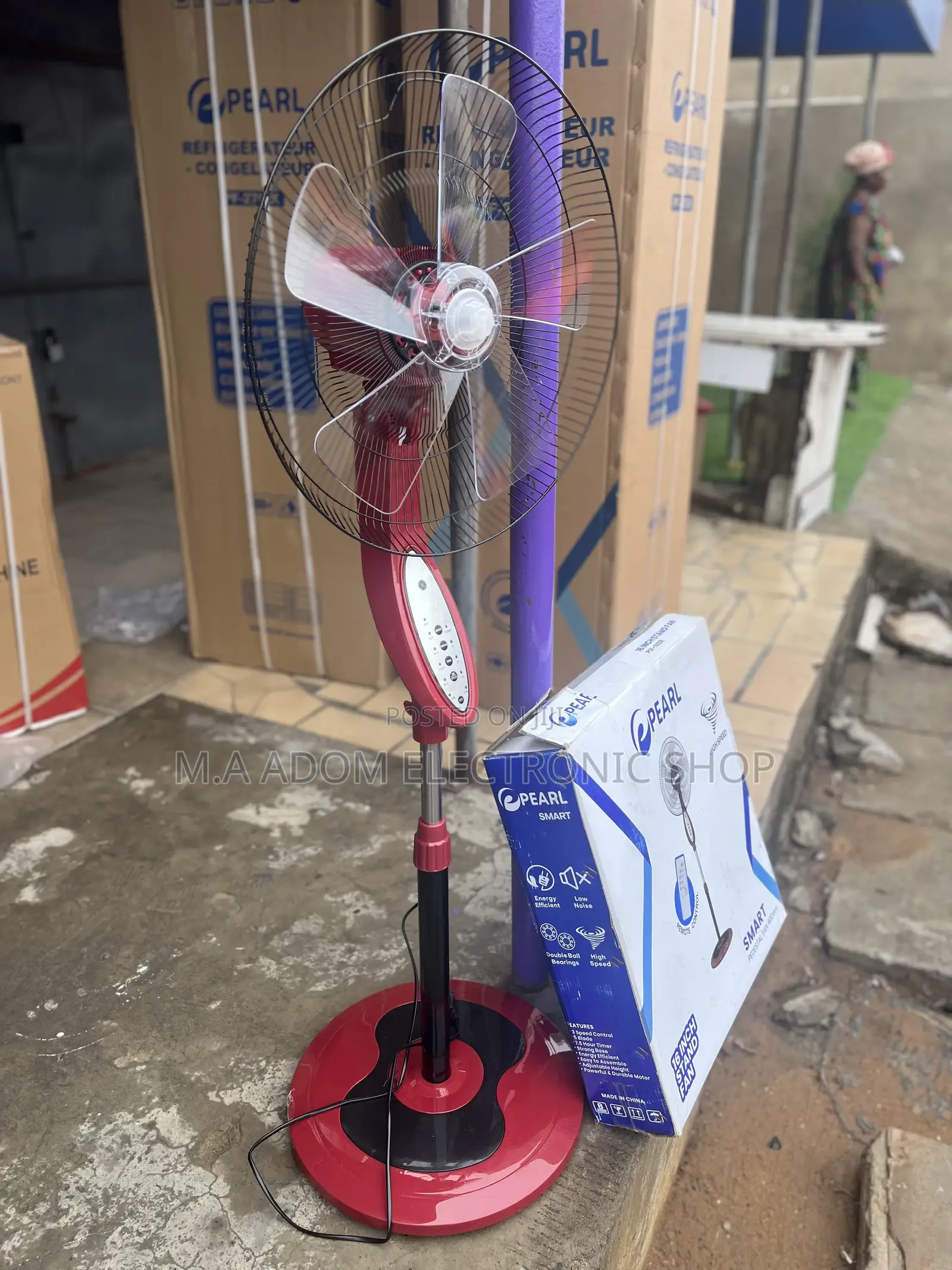 16” Pearl Standing Fan Remote Controlled