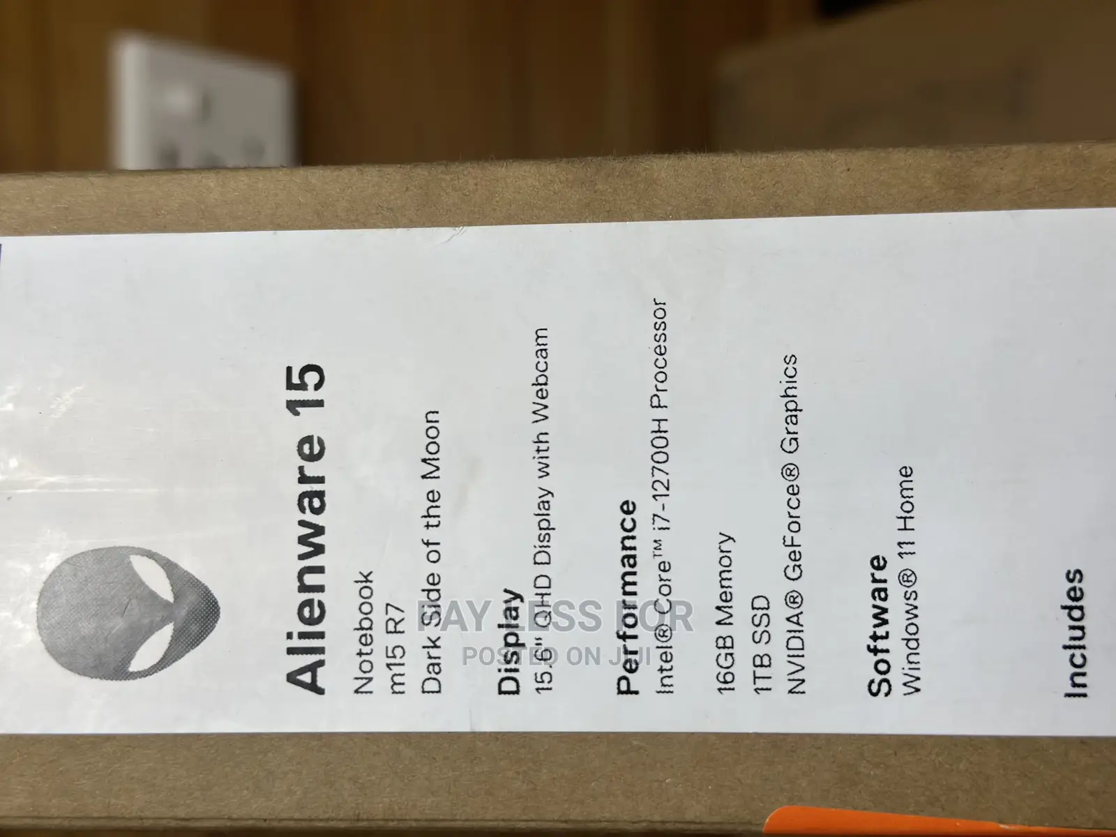 New Laptop Dell Alienware 15 16GB Intel Core I7 SSD 1T