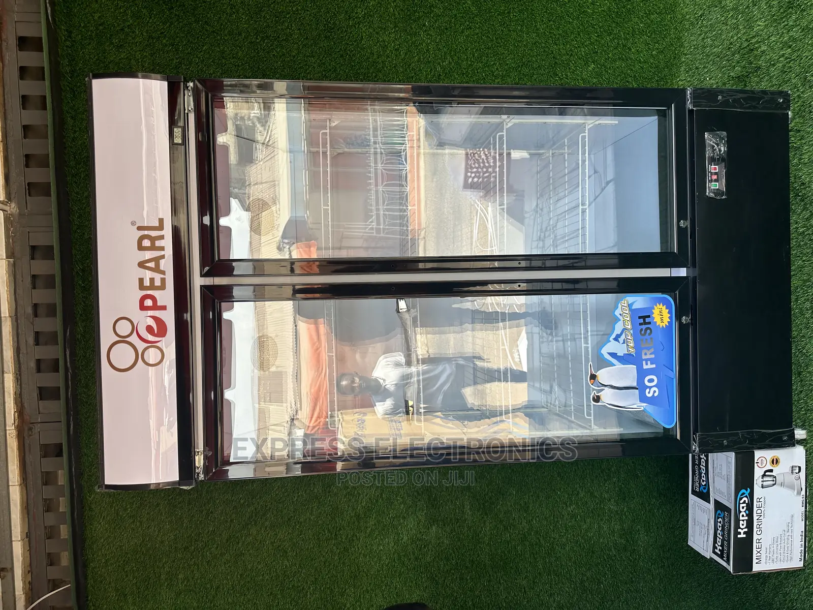Free Defrost 2door Display Fridge Pearl See Through