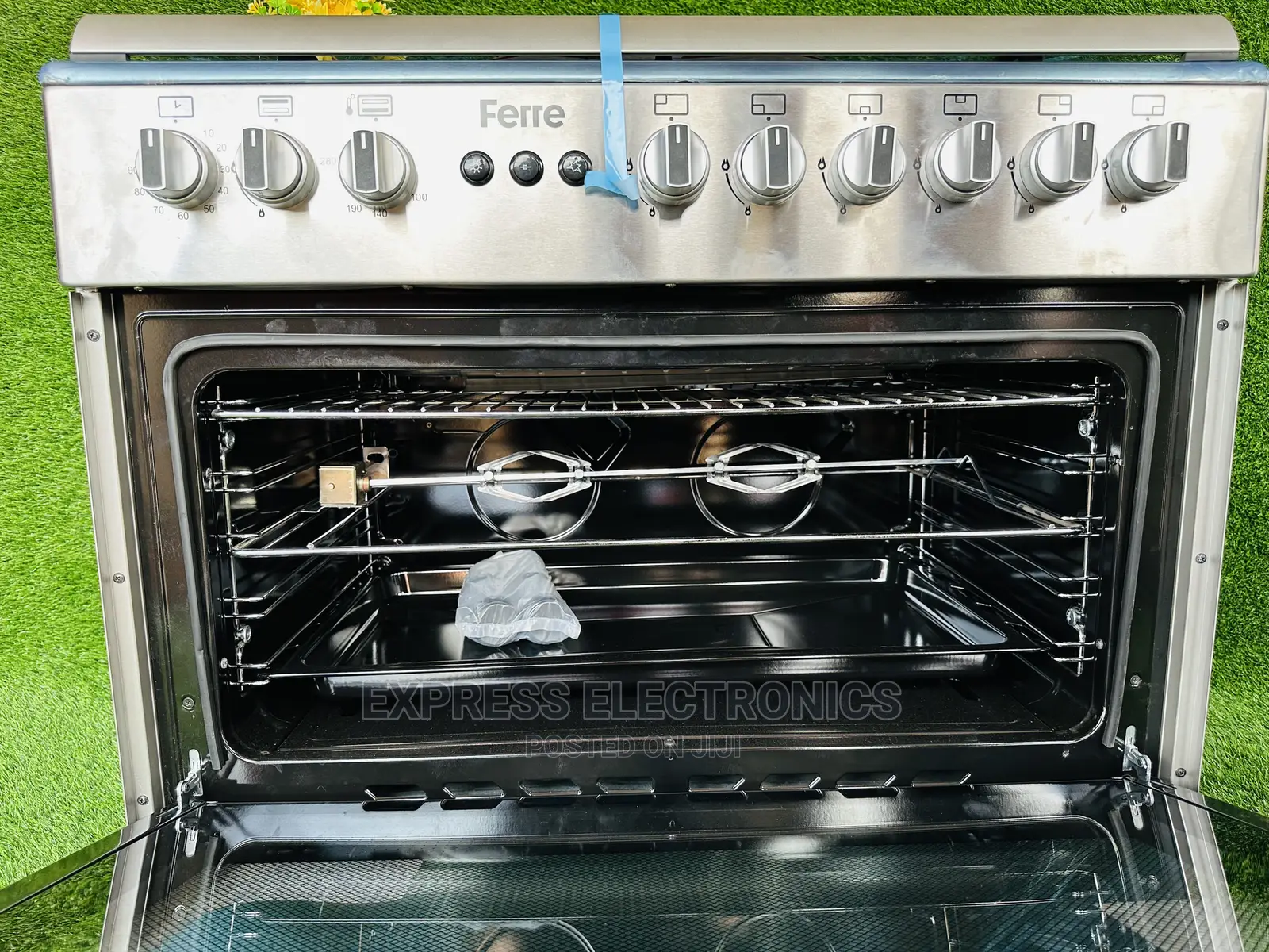 Cooking Stove Rotisserie Grill Cooker 6b All Gas Glass Lid