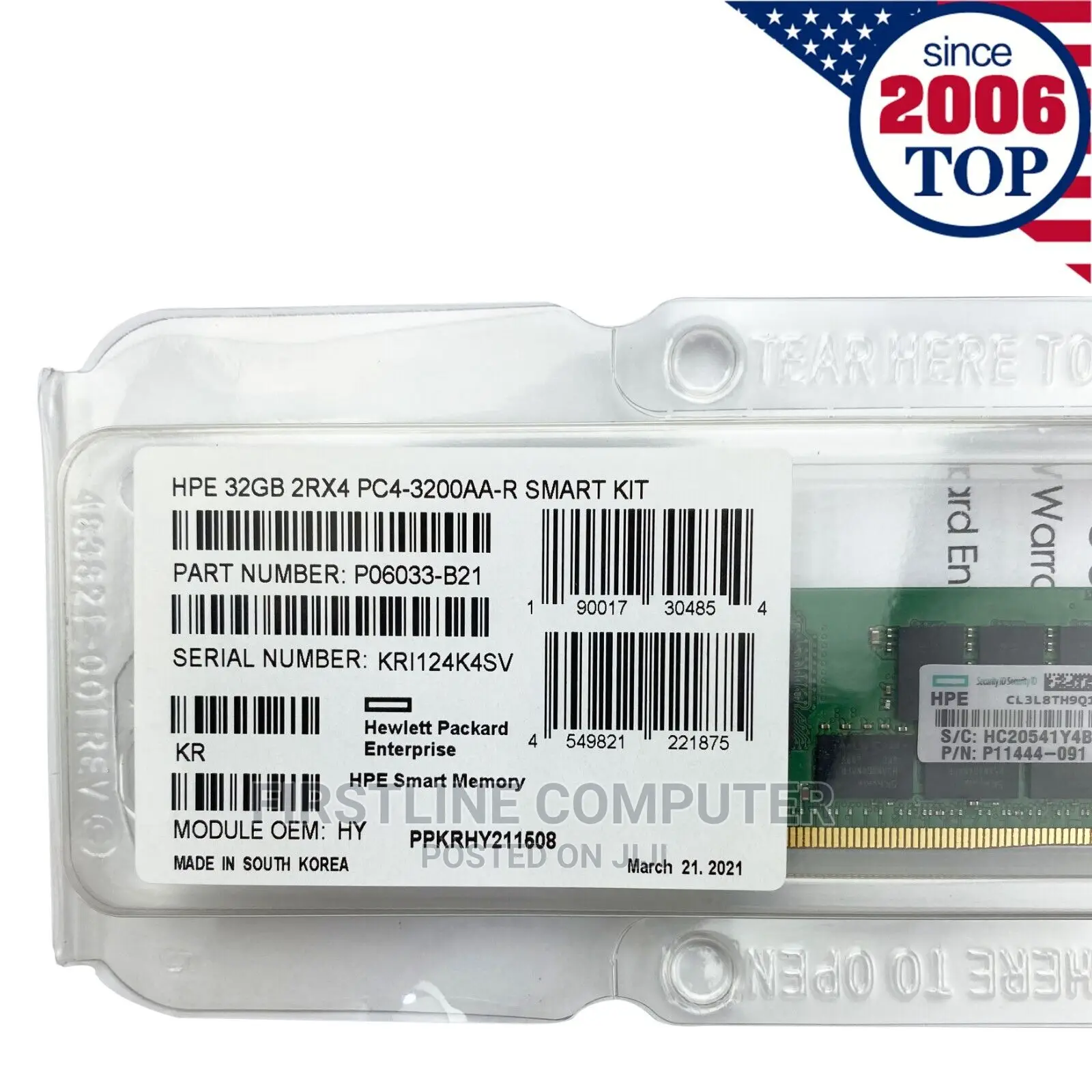 HPE 32GB (1x32gb) Dual Rank X4 DDR4-3200 CAS-22-22-22 Regist