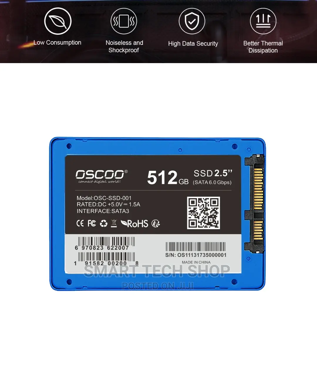 512gb 2.5inchs Sata SSD High Speed for Gaming and Designing