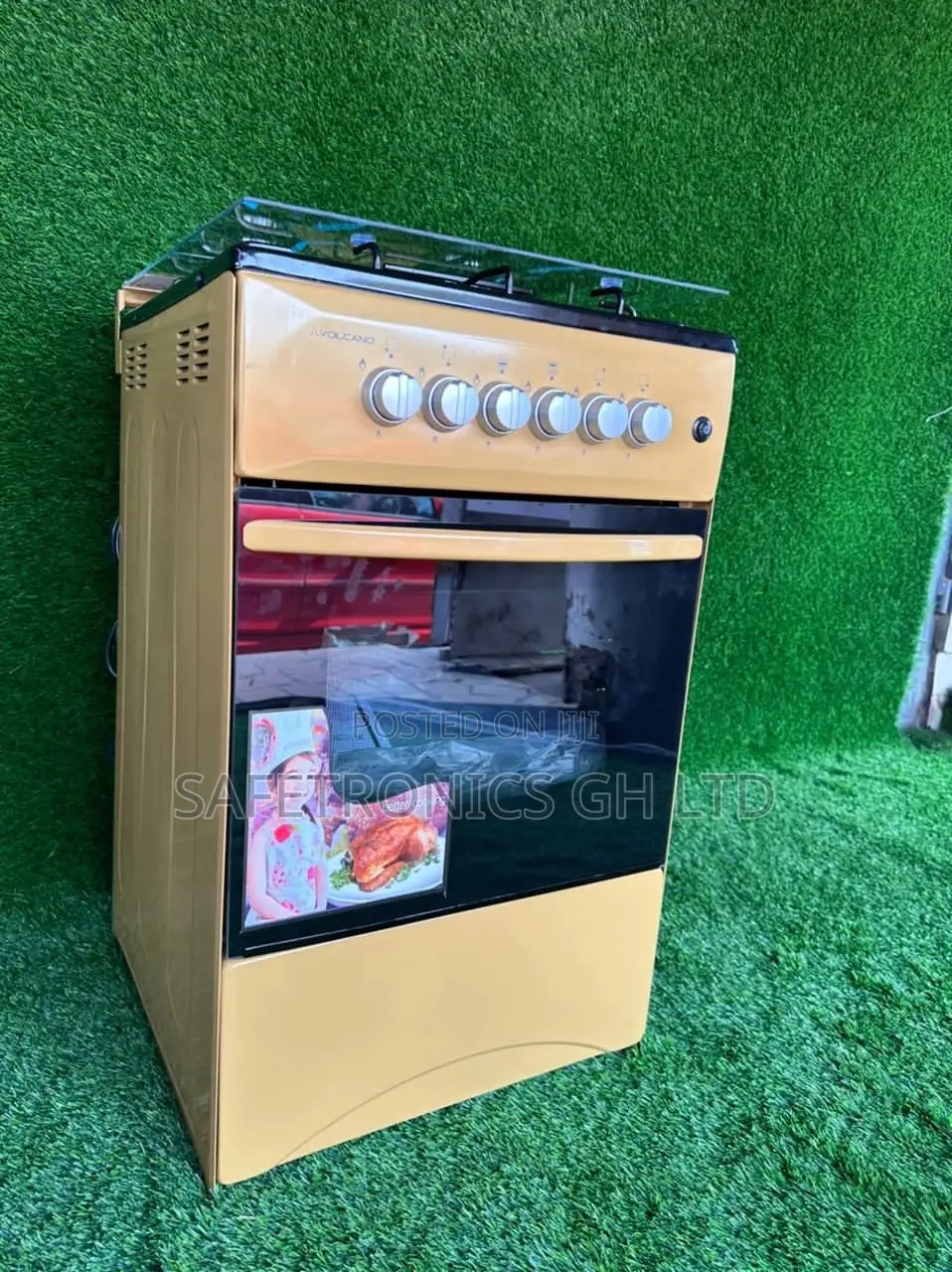 Volcano Gold 4 Burner Gas Cooker 50×50 Oven and Grill