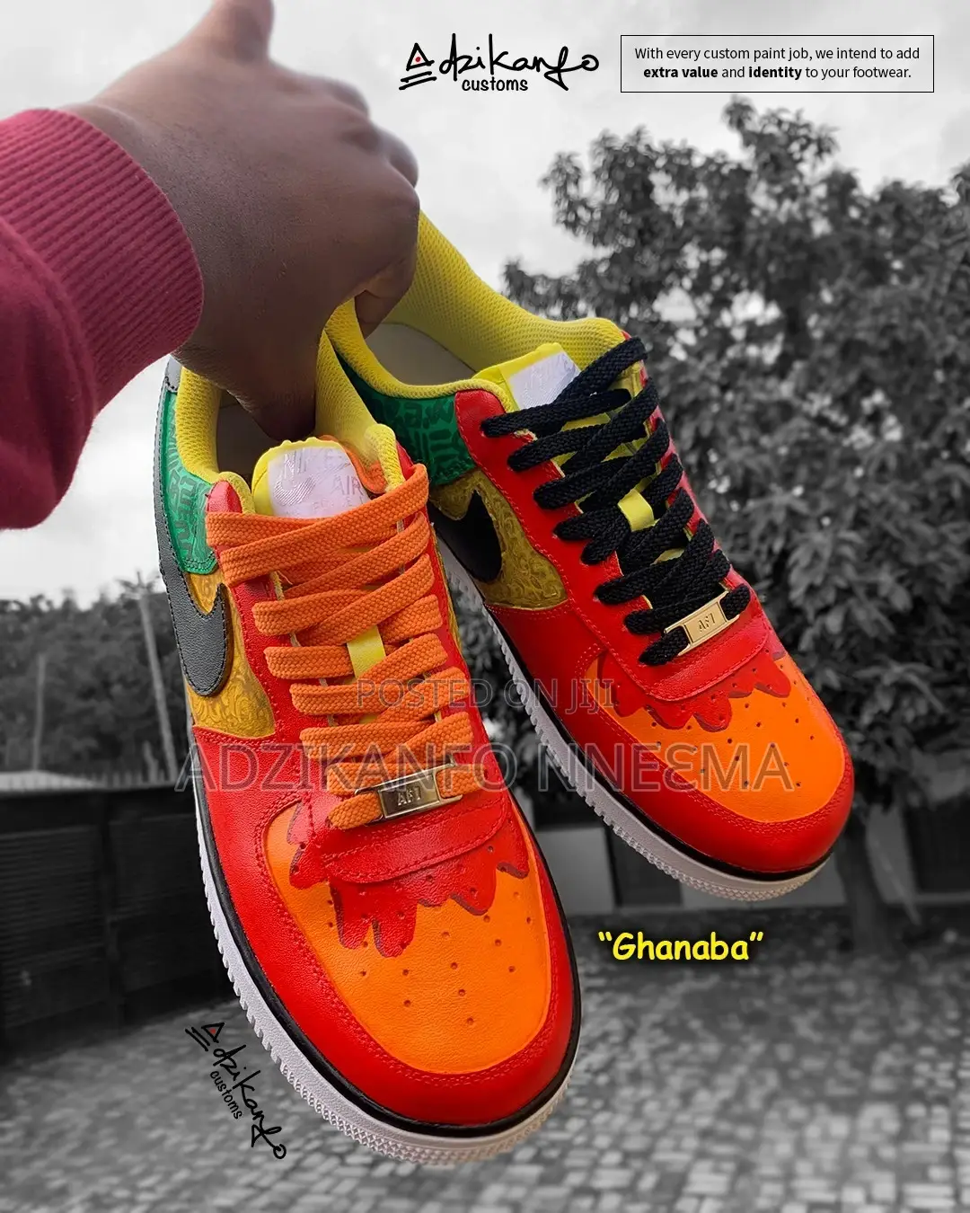"Ghanaba" (Custom-Made Air Force 1 by Adzikanfo Customs)