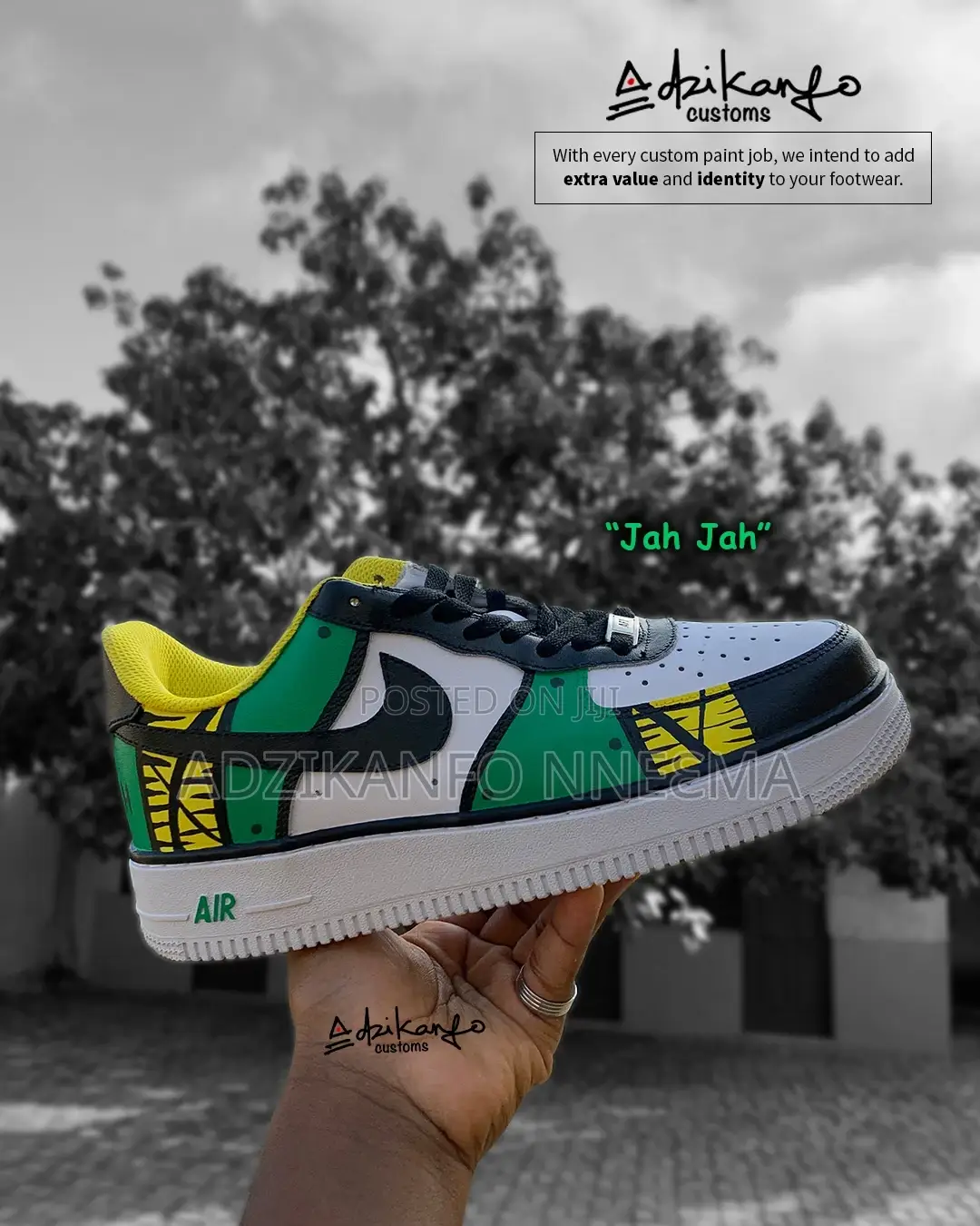 "Jah Jah" (Custom-Made Sneakers by Adzikanfo Customs)