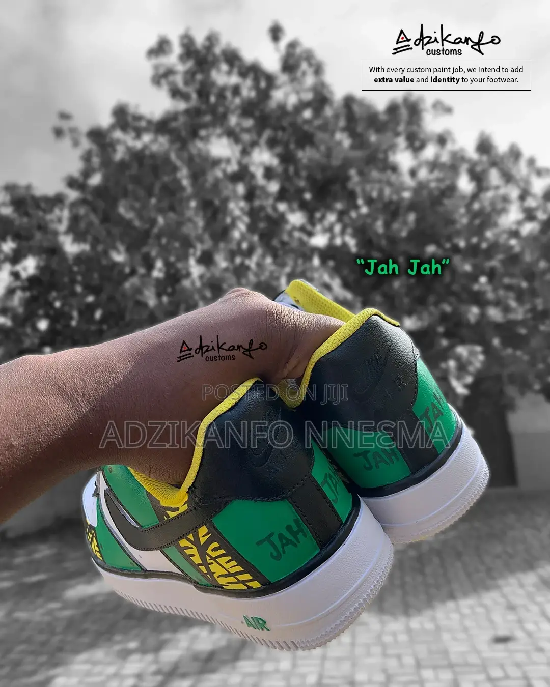 "Jah Jah" (Custom-Made Sneakers by Adzikanfo Customs)