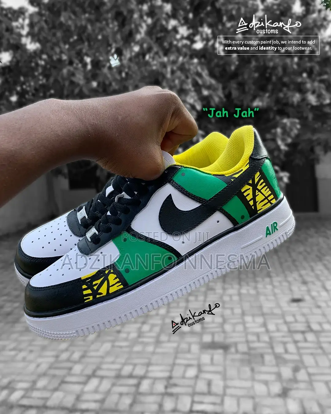 "Jah Jah" (Custom-Made Sneakers by Adzikanfo Customs)