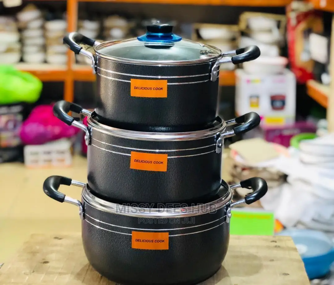 3pcs Delicious Cook Non-Stick Set ( Without Frying Pan)