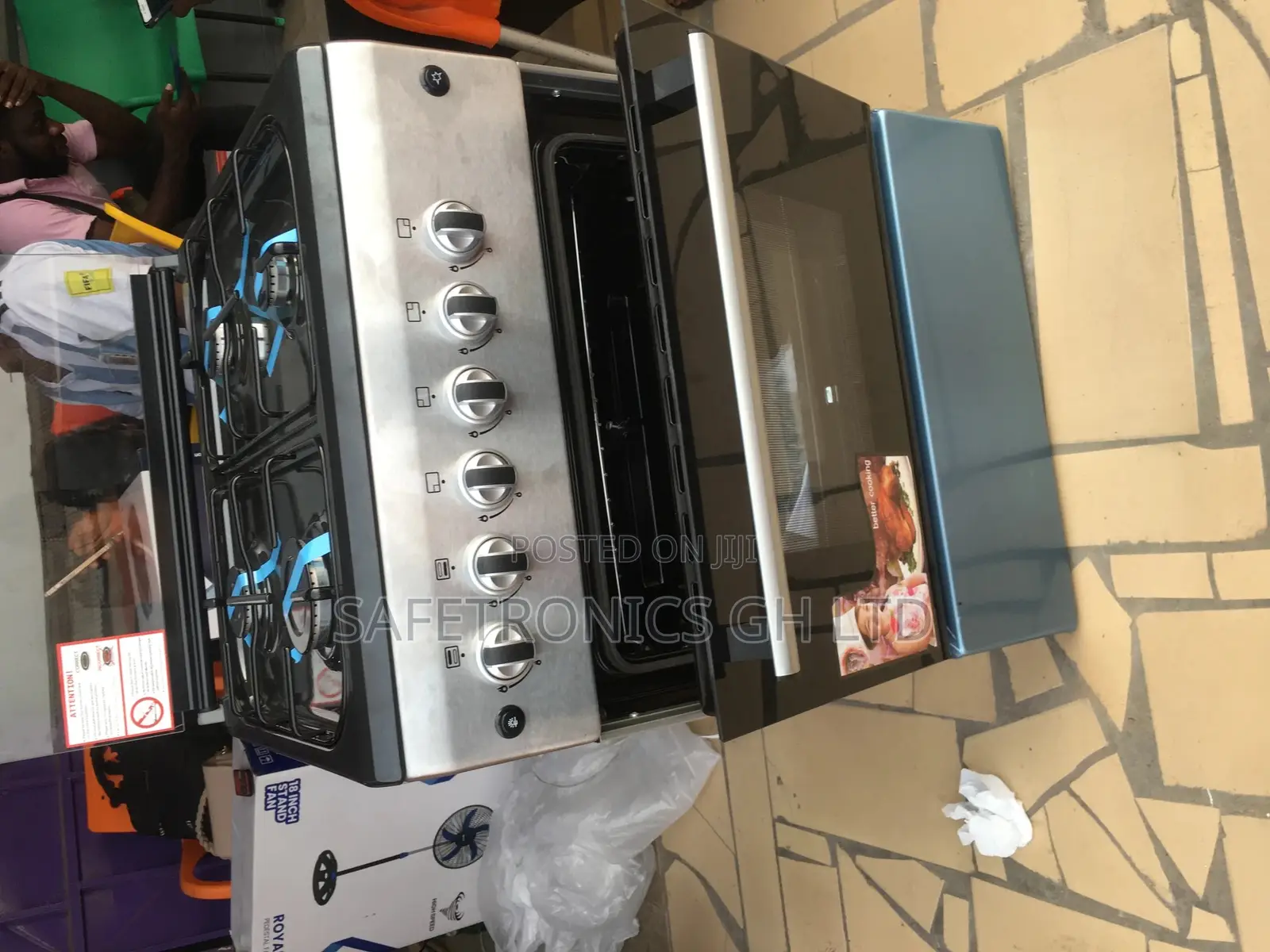 Nasco 4 Burner Gas Cooker Stainless Steel