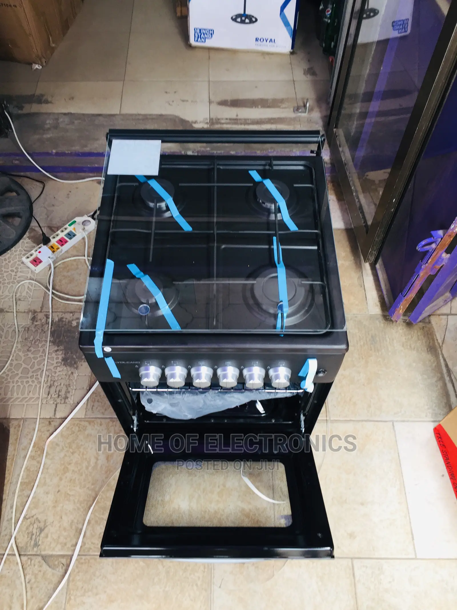Kitchen Use Only Volcano 4 Burner All Gas Cooker(Black)