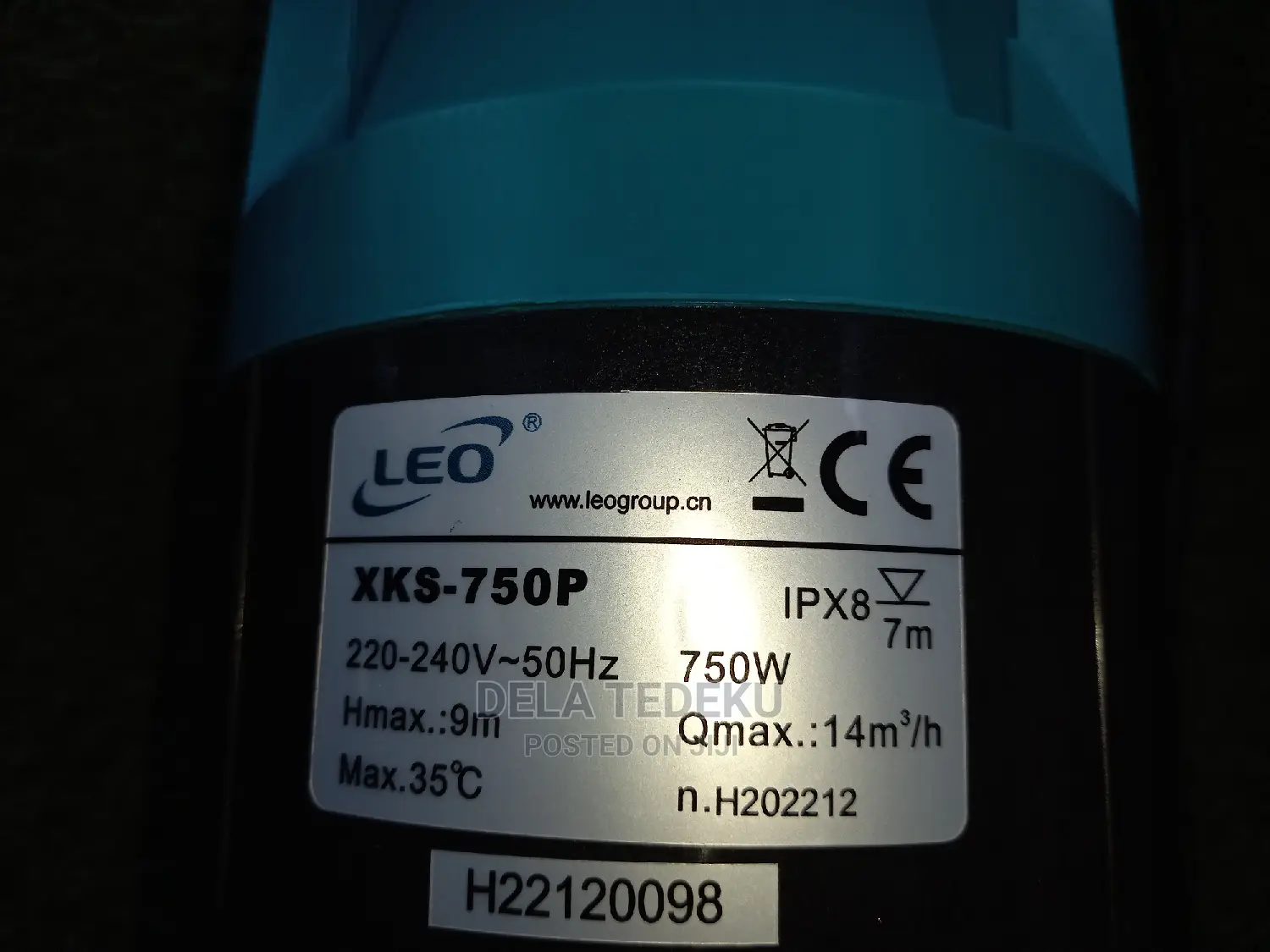 Plastic 1.0hp Sewage, Submersible, Water Pump, Flood