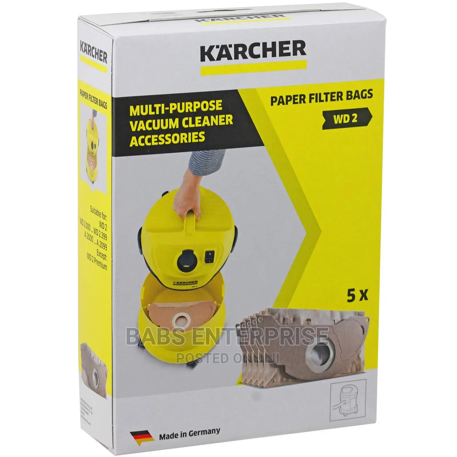 Karcher Filter Bags Paper WD2