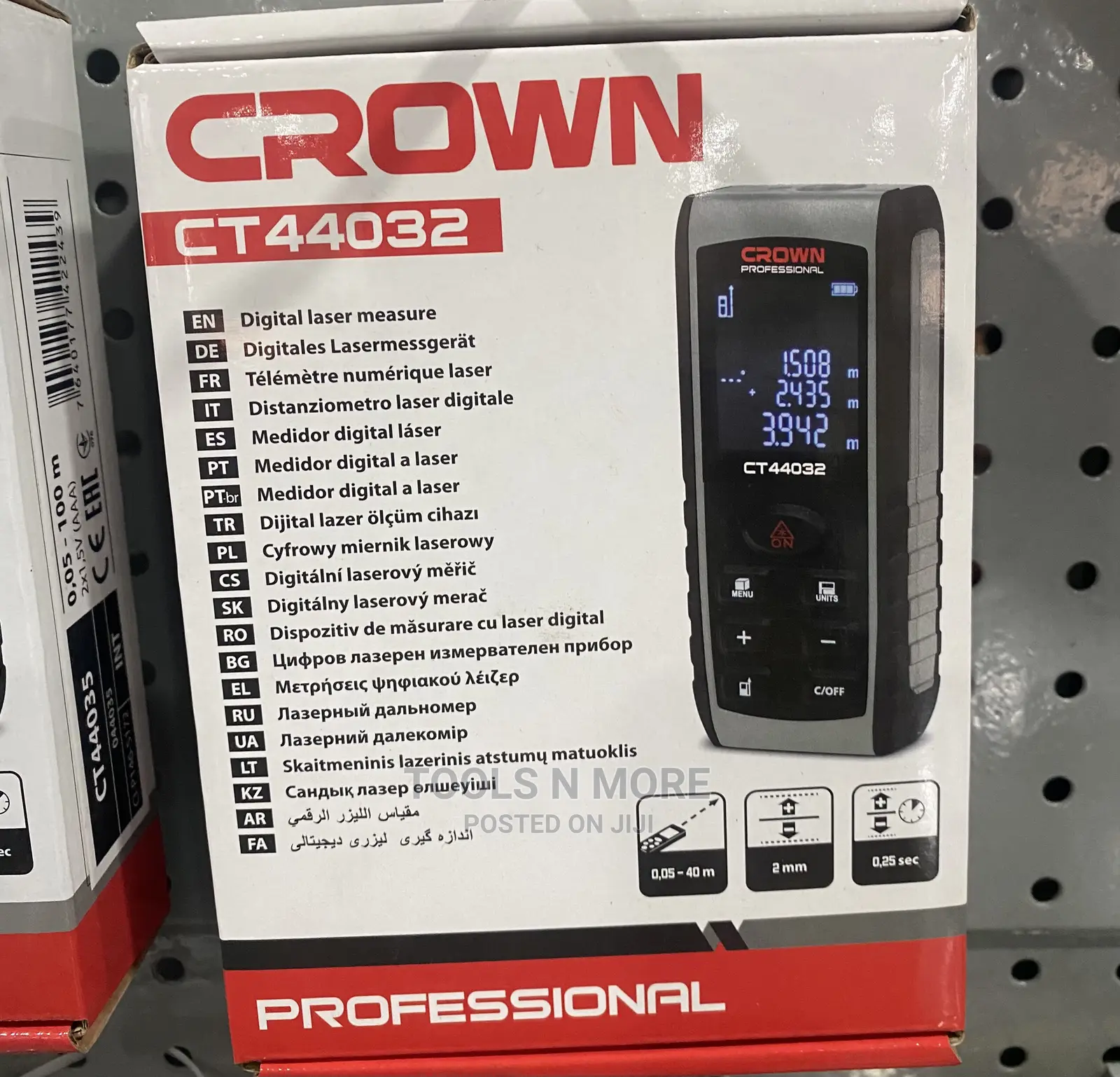 CROWN Digital Laser Distance Measure (40m)