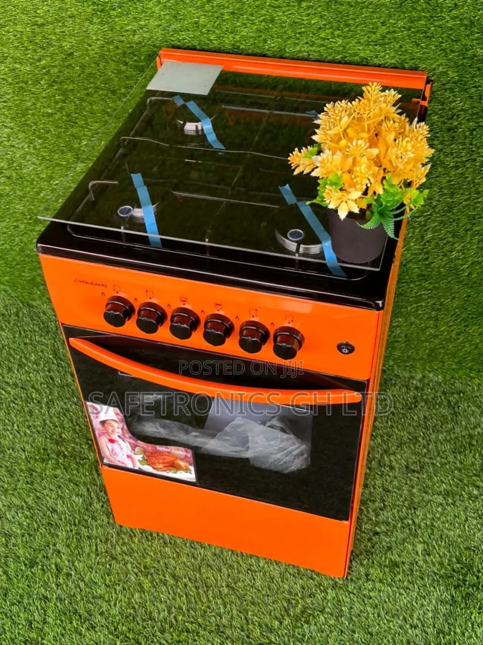 Volcano Orange 4 Gas Burner, Oven and Griil, Lamp