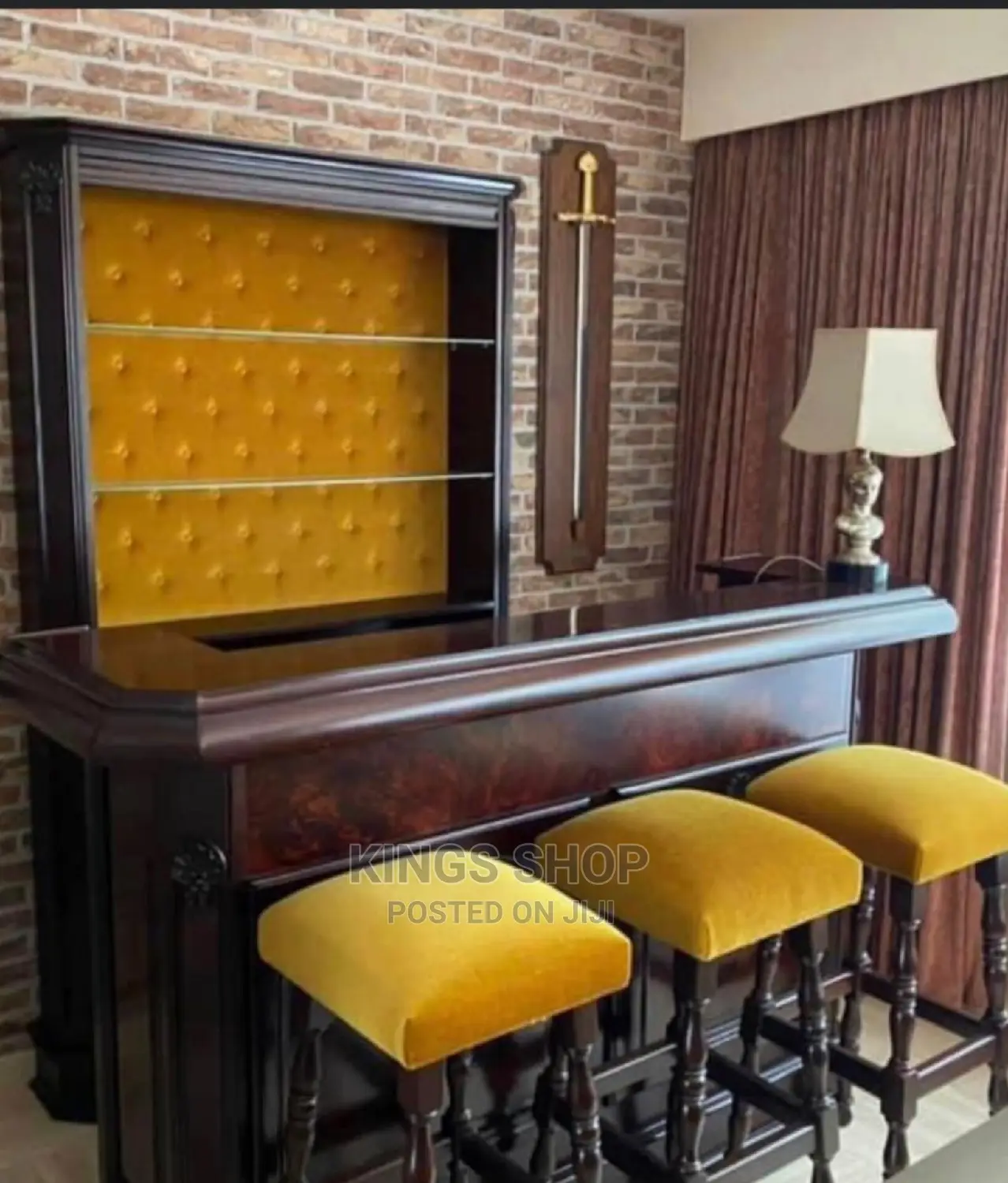 Vintage Walnut Bar Set