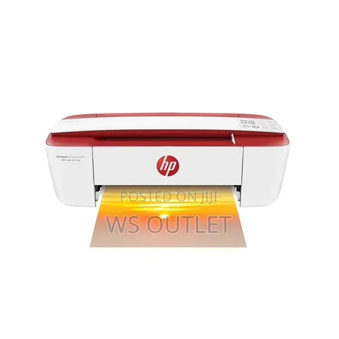 Hp Deskjet Ink Advantage 3788 Wireless Printer- White- Red