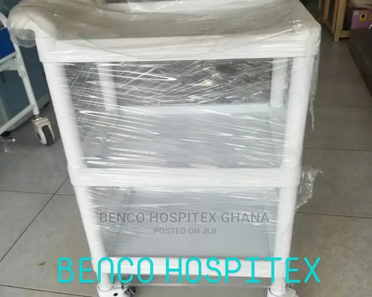 Plastic Medicine Trolley 3 Steps
