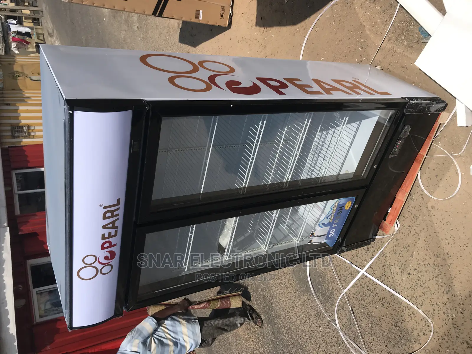 Original Pearl 500liters Display Double Door Display Fridge