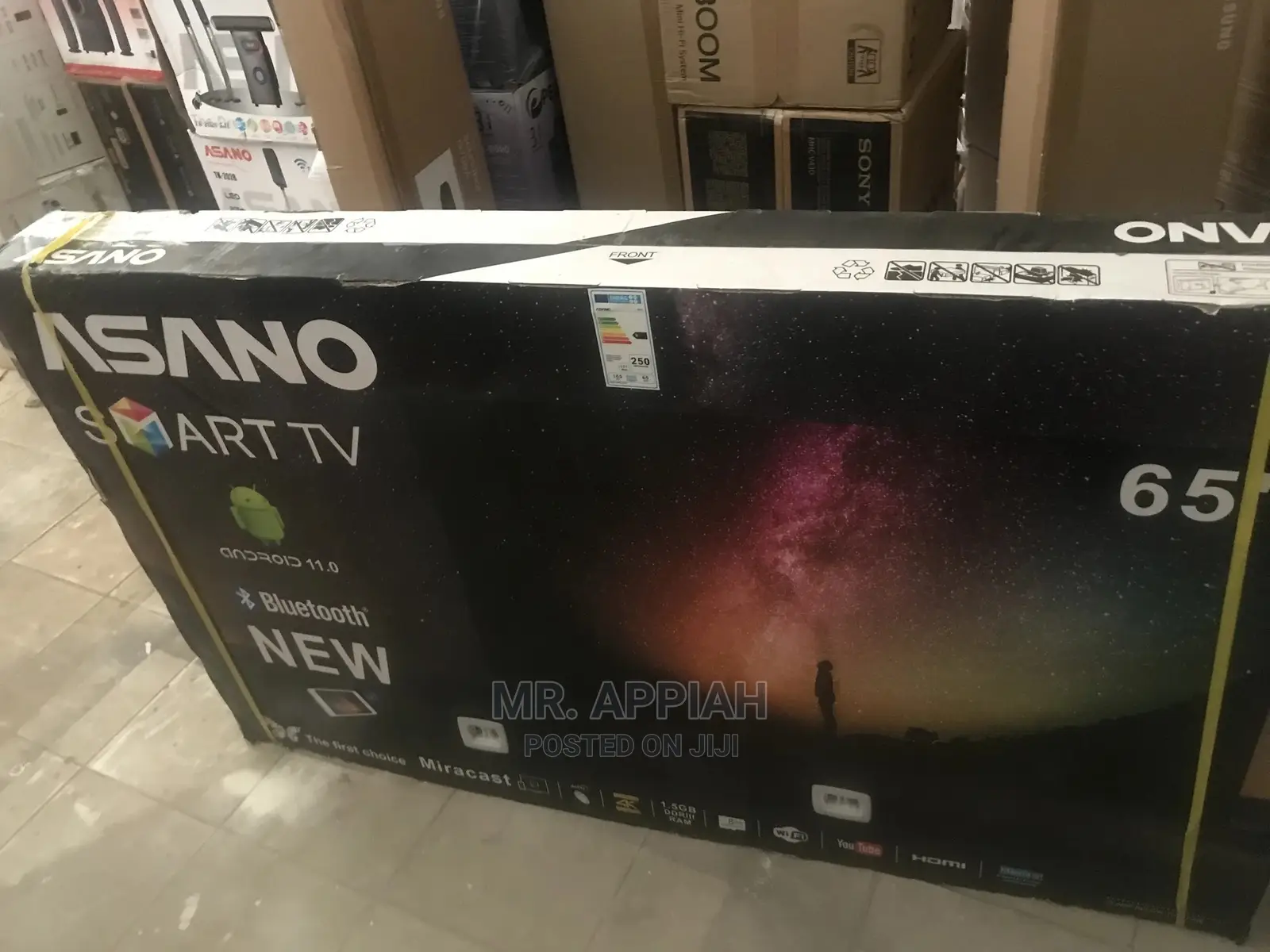 Asano 65 Inch Smart TV +Bluetooth.
