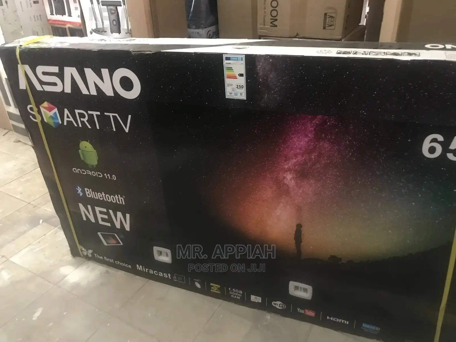 Asano 65 Inch Smart TV +Bluetooth.