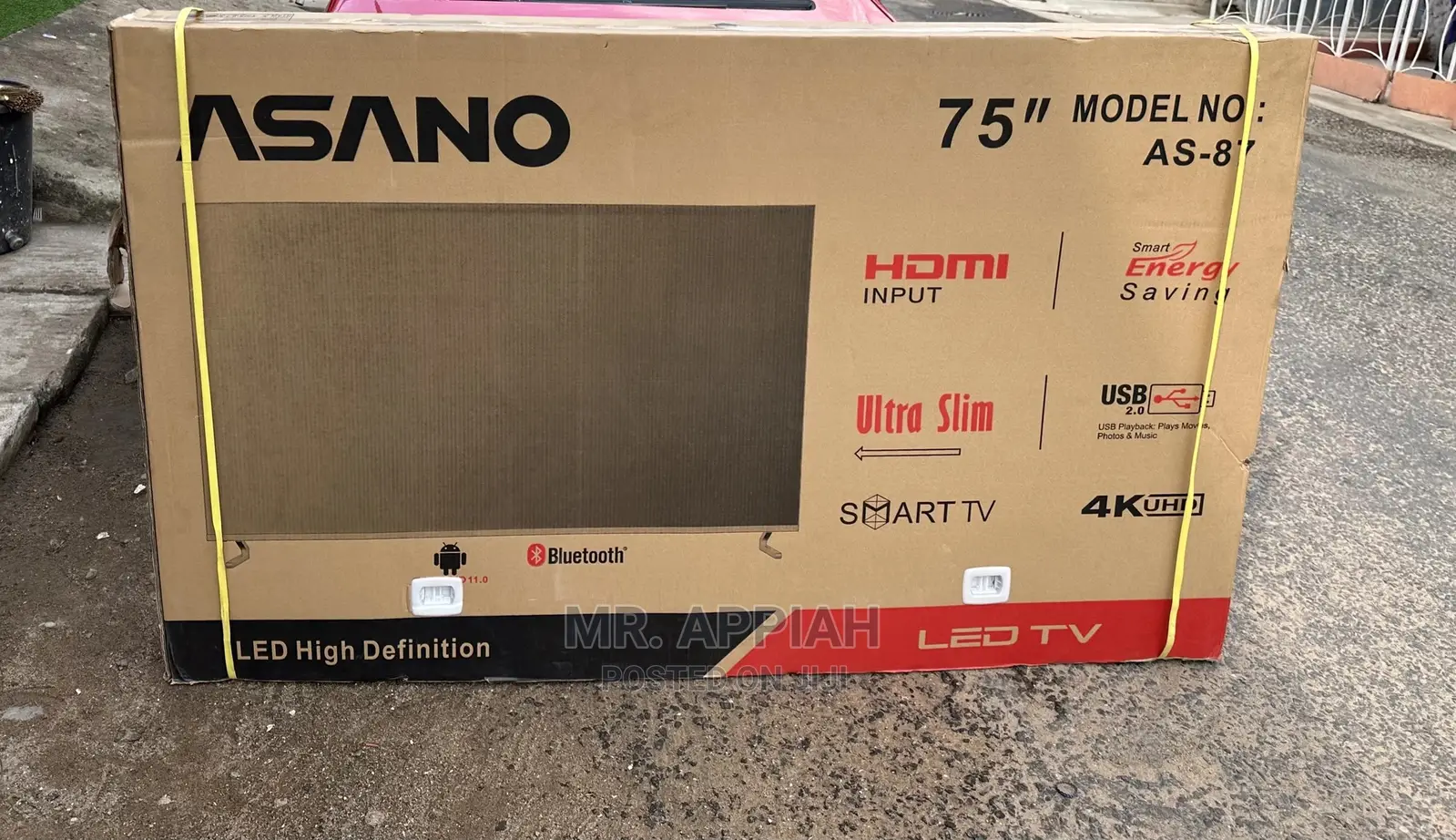 Asano Tv- Android Smart – 75′′ Black.