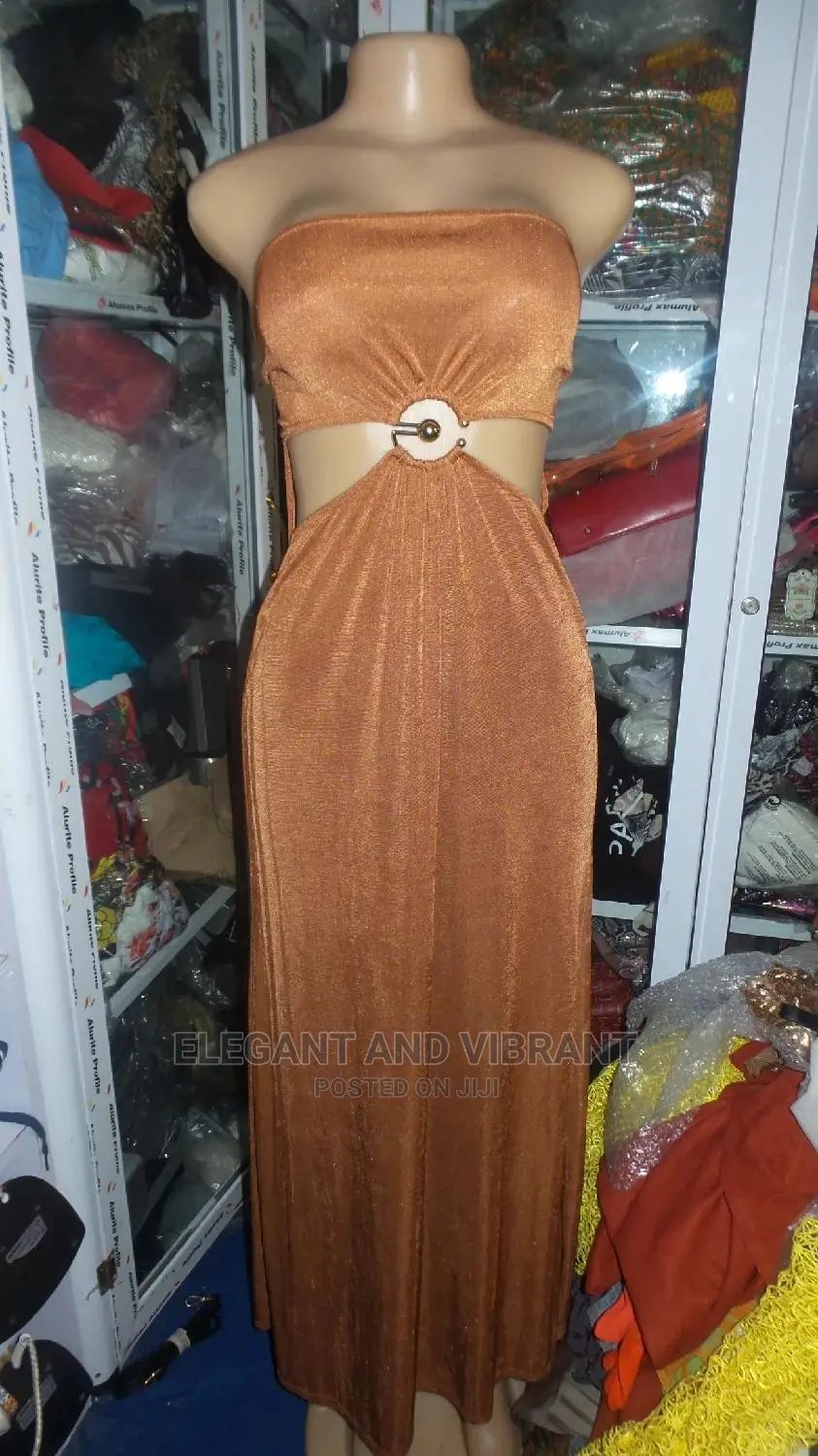 Beautiful Ladies Fancy With Crystal Cut Side Dress
