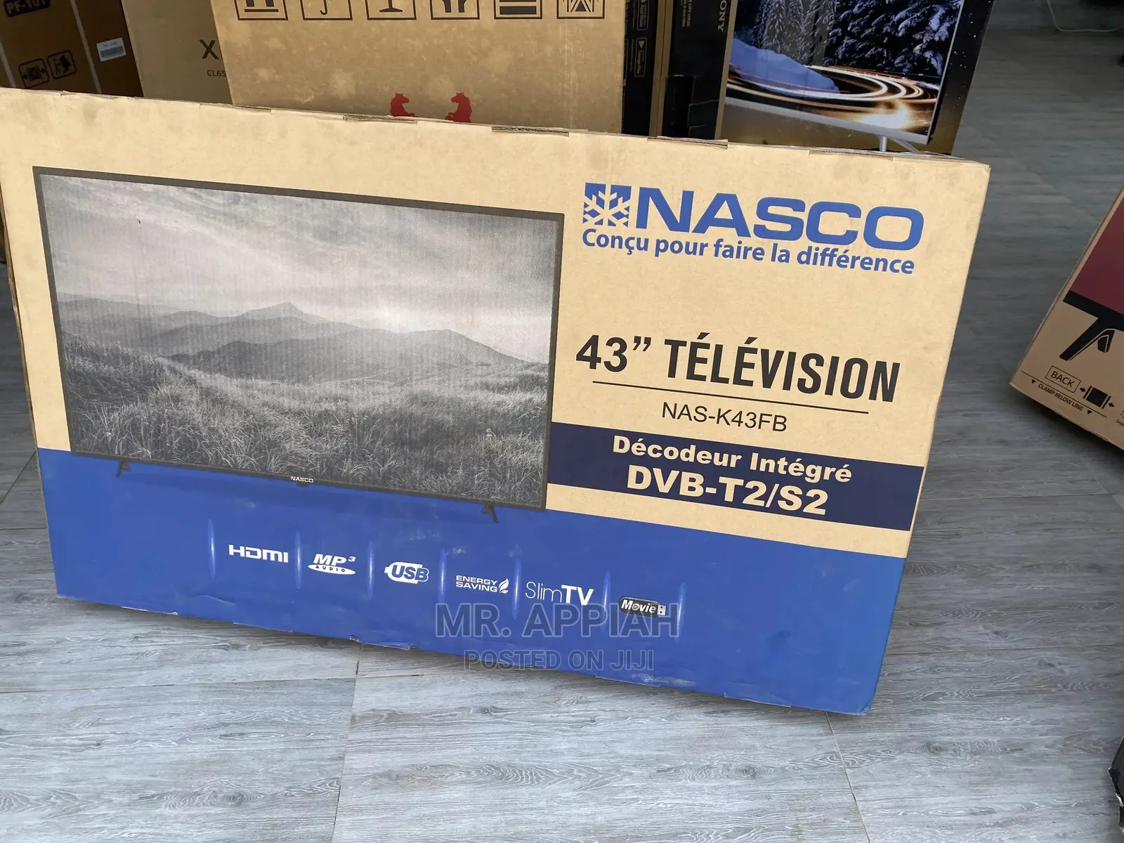 NAS-H43FB 43′′ LED Digital Satellite TV.
