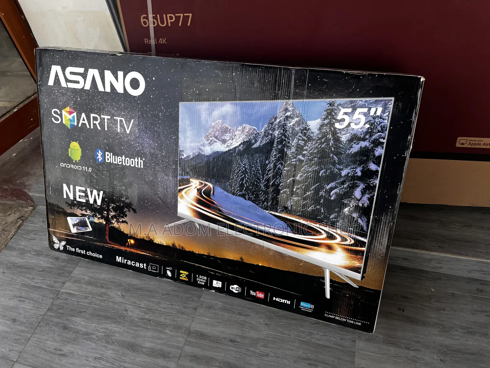 Eligible Asano 55′′ UHD Smart Satellite TV – Black