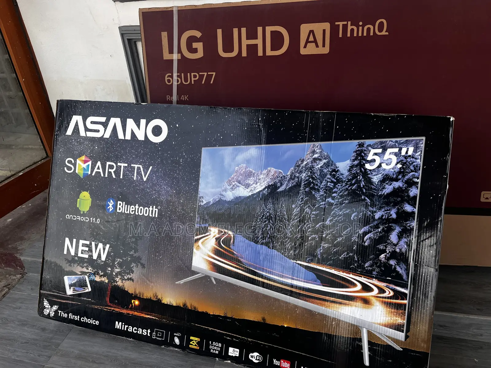 Redefine Asano 55′′ UHD Smart Satellite TV – Black