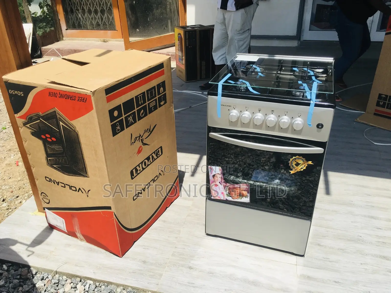 Inox Gray 4 Gas Burner 50×55 With Oven and Grill