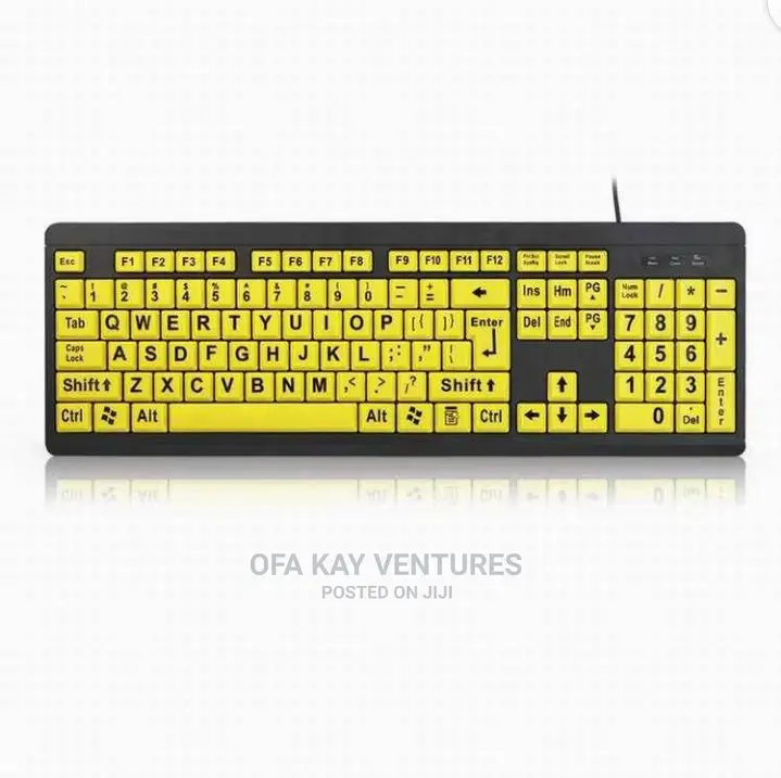 Wired Big Letters Keyboard