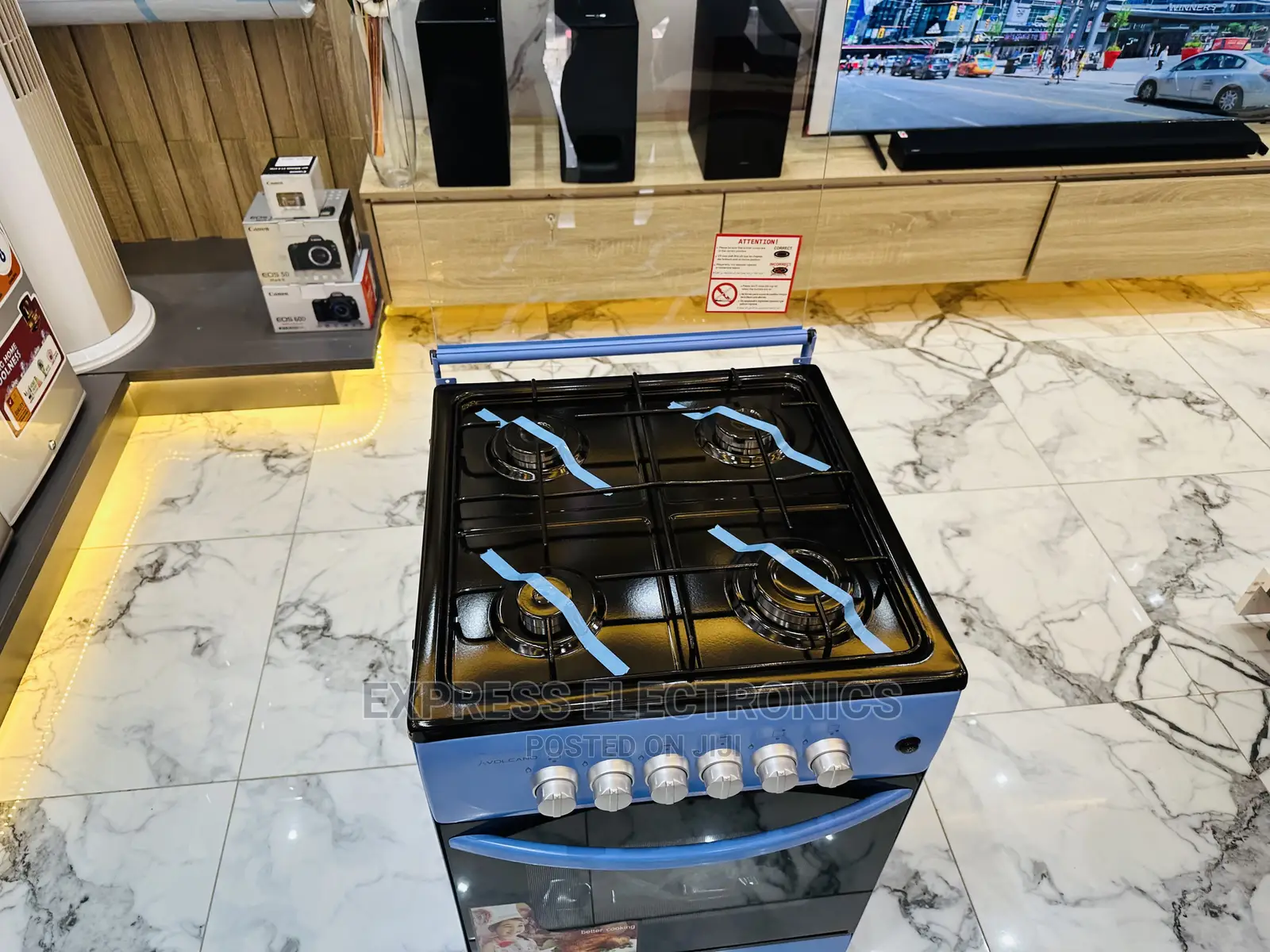 Get Great Offer on Volcano 4b Gas Cooker Oven Blue Stove