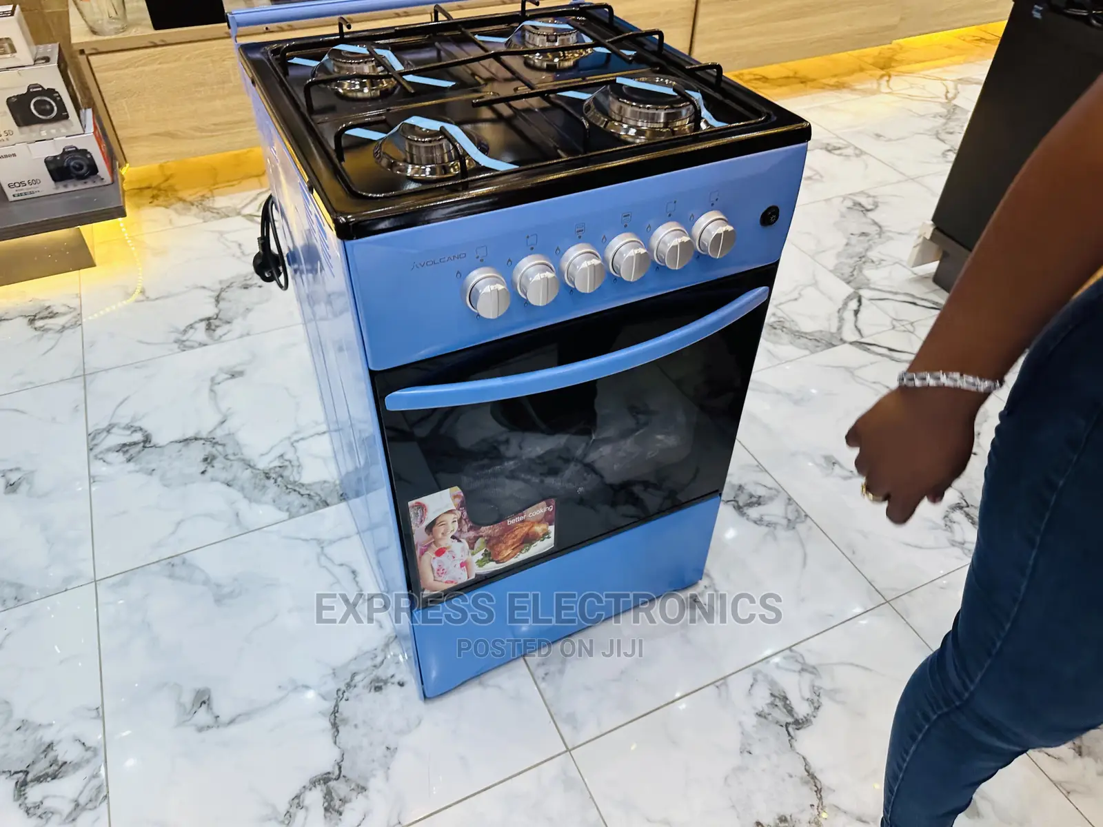 Buy Less From 10gig Gas Cooker Blue 4b 50/50 Oven Grill