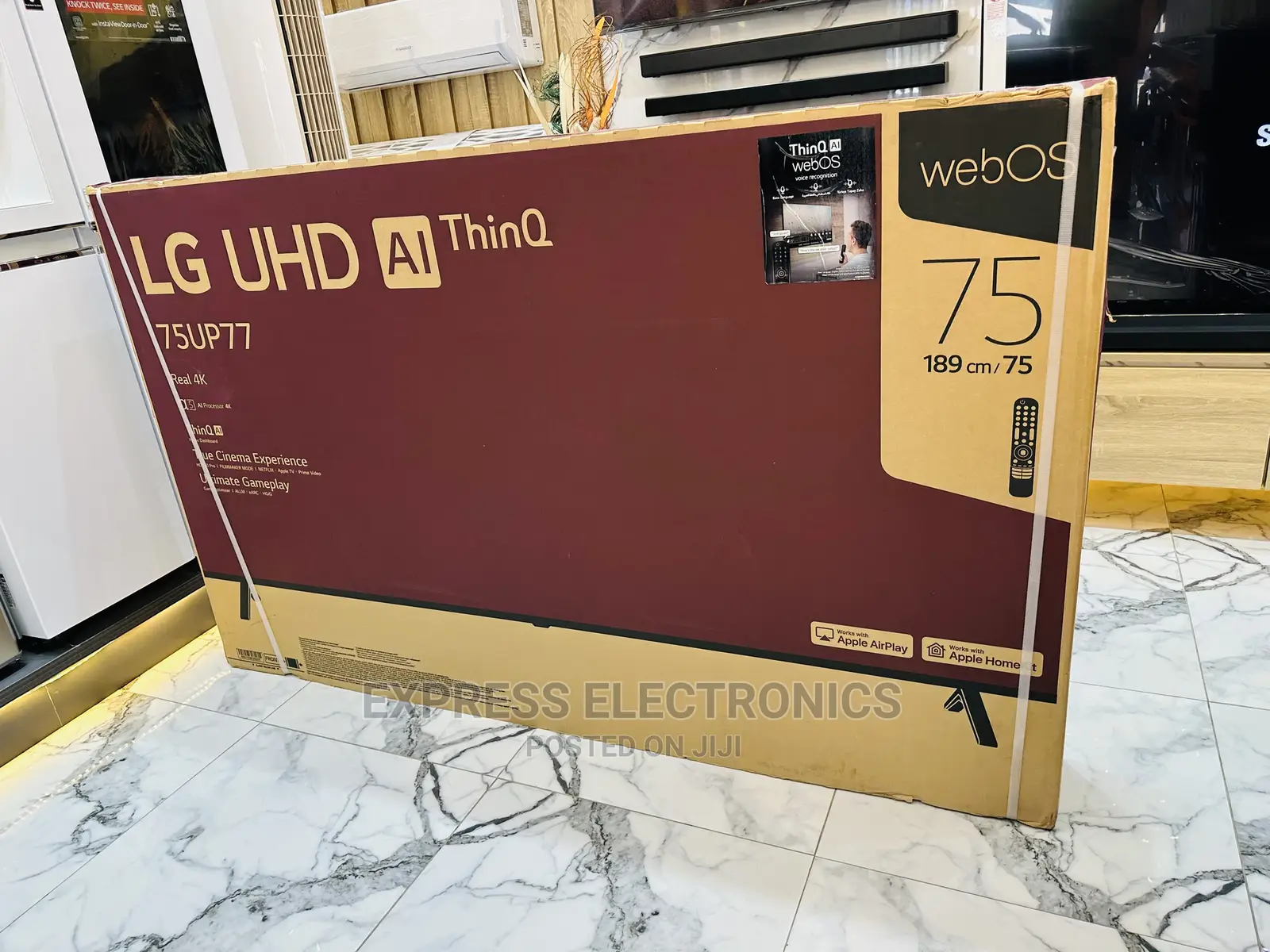 New Arrivals of LG UHD 75”Up77 Tv  Clear Sound