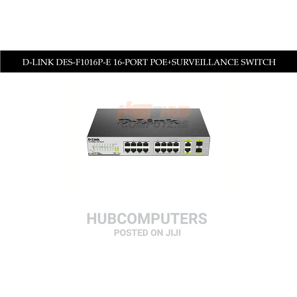 D-Link Des-F1016p-E 16-Port Poe+Surveillance Switch