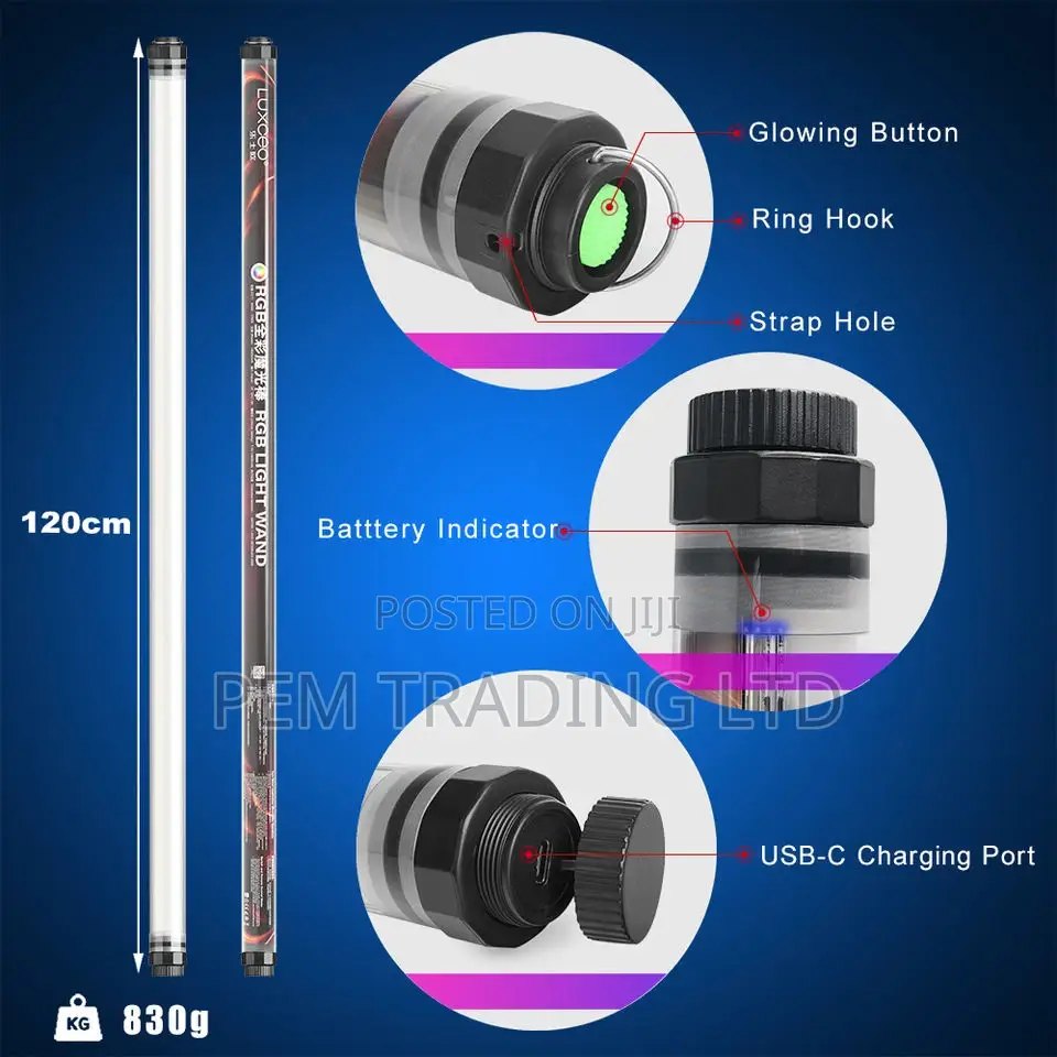 LUXCEO P120 4ft Waterproof RGB Tube Light