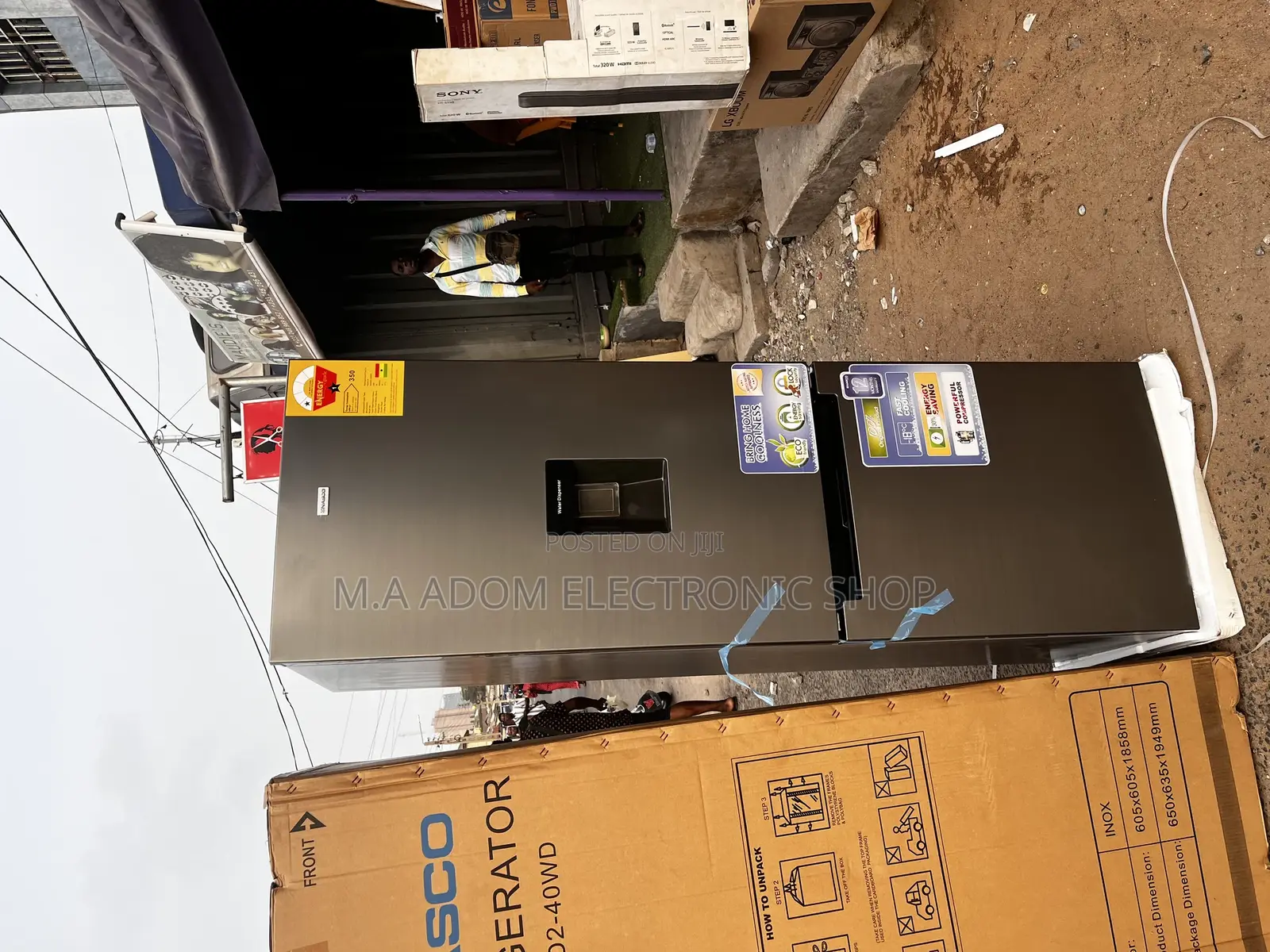 Cool Nasco NASD2-40WD Bottom Freezer Fridge
