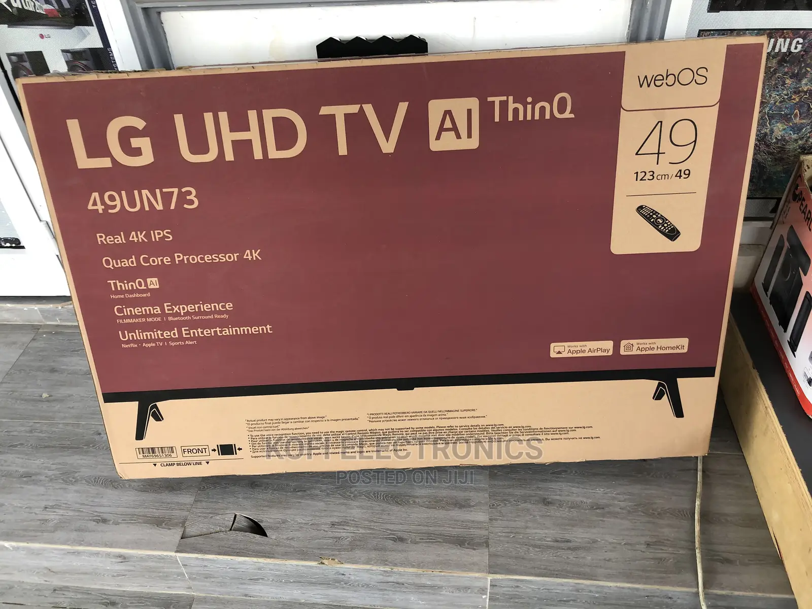 Modern Webos Smart AI Thinq - 49"- Black LG TV
