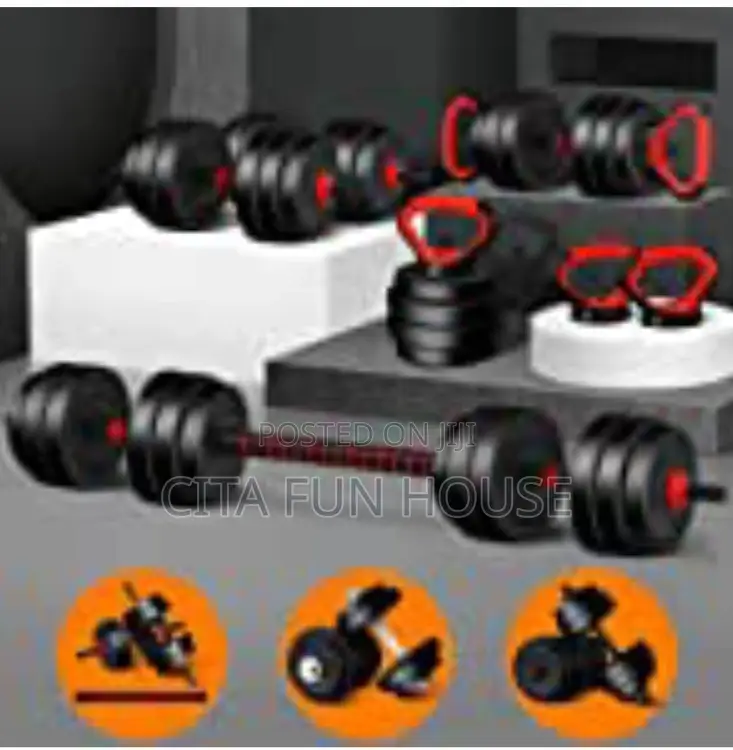 8 in 1 Multi-Function Adjustable Dumbells + Kettlebell 40kg