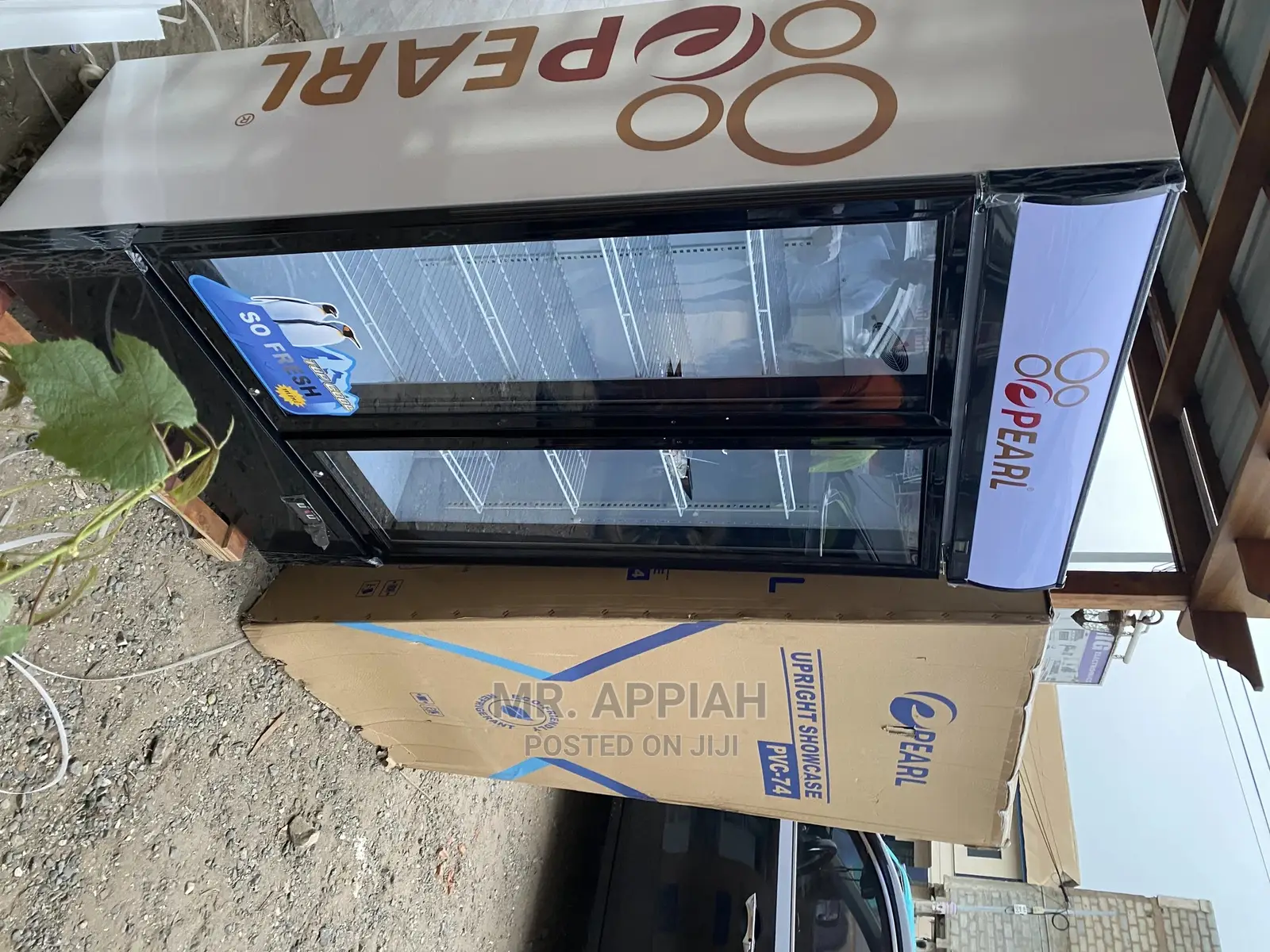 Double Door Refrigerator, See-Through Inside LED Lamp PVC-74