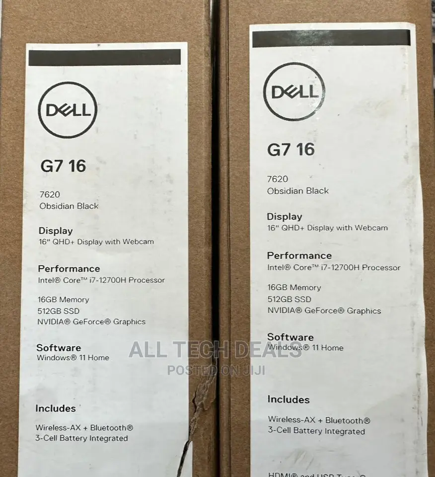 New Laptop Dell G16 7620 16GB Intel Core I7 SSD 512GB